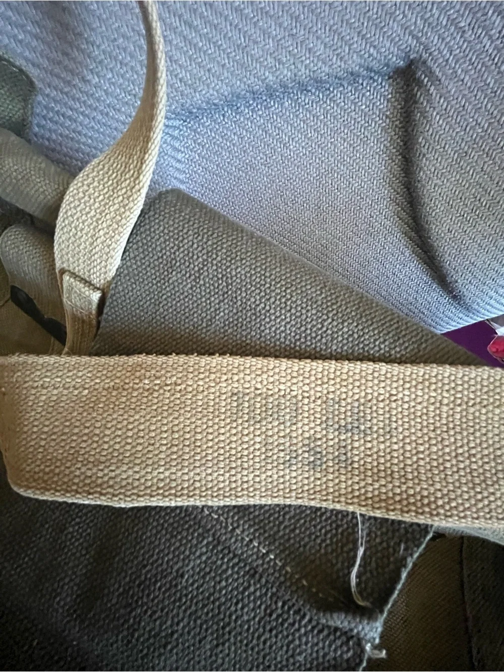 Vintage 50s Military Haversack Bag Knapsack
